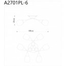 Накладная люстра ARTE Lamp A2701PL-6CC Накладная люстра ARTE Lamp A2701PL-6CC