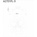 Накладная люстра ARTE Lamp A2701PL-9CC