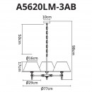 Подвесная люстра ARTE Lamp A5620LM-3AB Подвесная люстра ARTE Lamp A5620LM-3AB