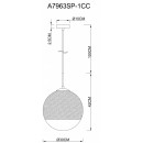 Подвесной светильник ARTE Lamp A7963SP-1CC Подвесной светильник ARTE Lamp A7963SP-1CC