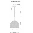 Подвесной светильник ARTE Lamp A7963SP-1GO Подвесной светильник ARTE Lamp A7963SP-1GO