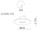 Встраиваемый светильник ARTE Lamp A1425PL-1GY Встраиваемый светильник ARTE Lamp A1425PL-1GY