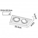 Встраиваемый светильник ARTE Lamp A6661PL-2WH Встраиваемый светильник ARTE Lamp A6661PL-2WH