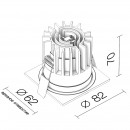 Влагозащищенный светильник LeDron FAST TOP SQ MINI Bl-Gl Влагозащищенный светильник LeDron FAST TOP SQ MINI Bl-Gl