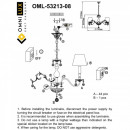 Подвесная люстра Omnilux OML-53213-08 Подвесная люстра Omnilux OML-53213-08