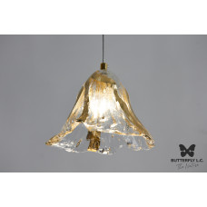 Люстра Glass Campanula Gold Leaf BUTTERFLY